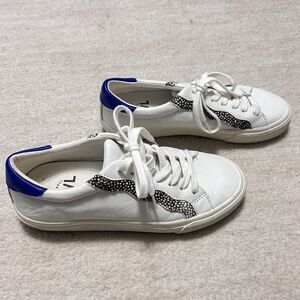 Madewell Women’s Sidewalk Low-Top Sneakers in Leather and Calf Hair Size 6 MD175